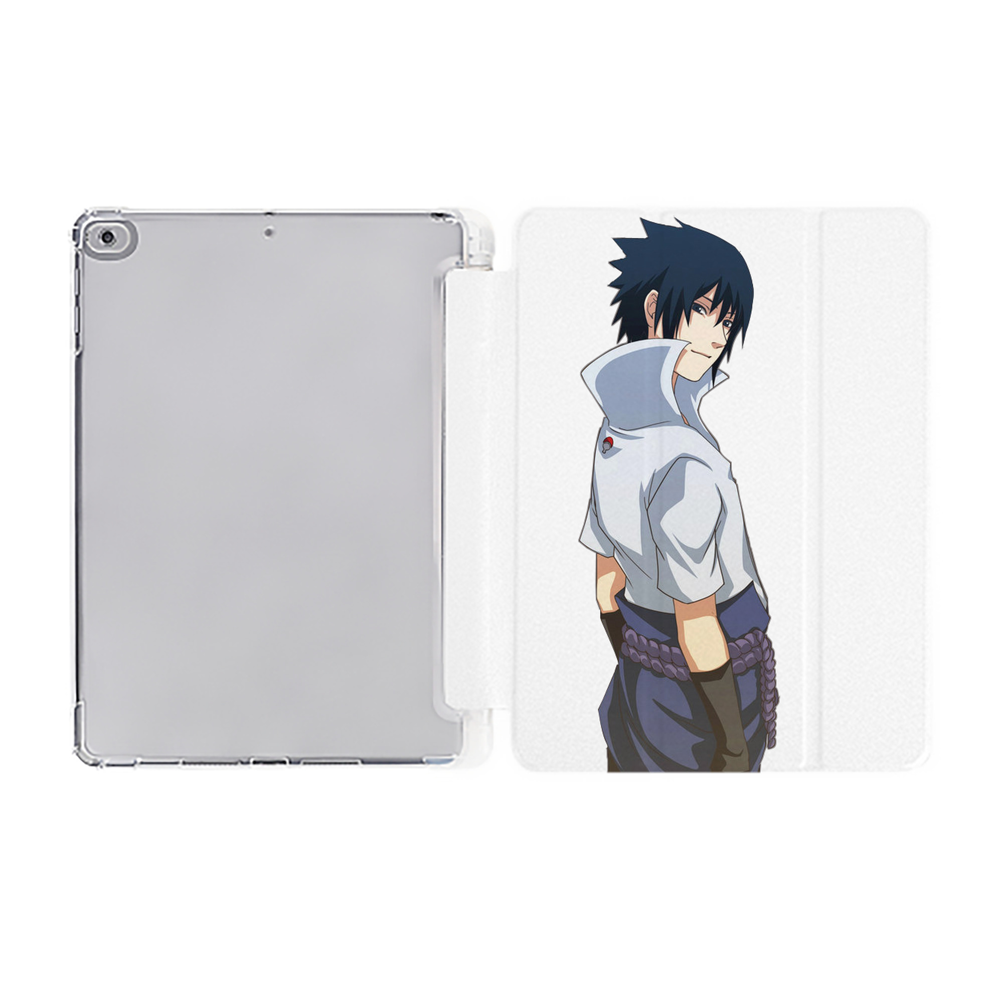 （画像用） NARUTO -ナルト- うちは サスケ Uchiha Sasuke IPad ケース ペン収納付き 三つ折りスタンド PUレザー×シリコン 対応機種9.5/10.5/10.9インチ